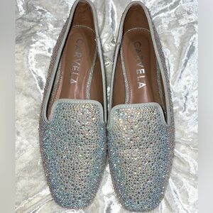 Silver Iridescent Carvela Flats